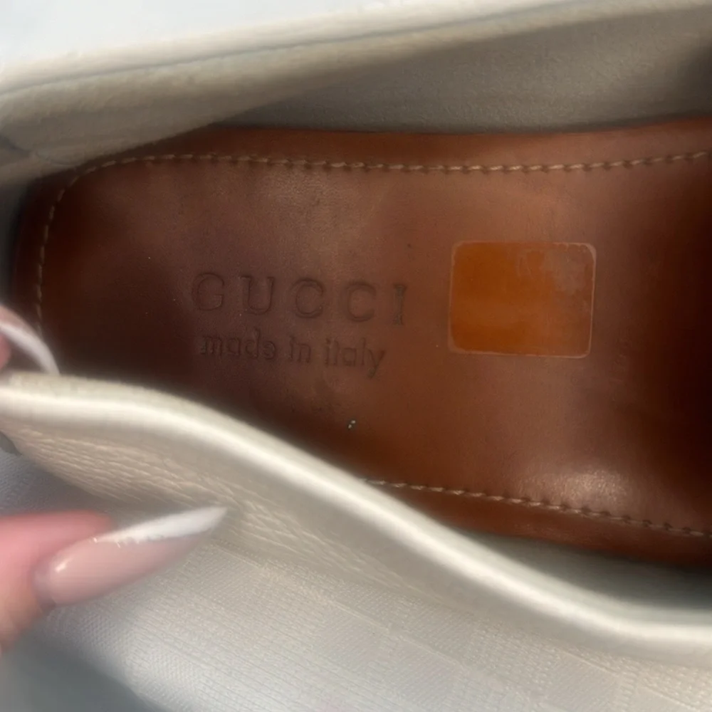 Gucci Horsebit Acapulco Loafer Drivers in Mystic White Size 10.5